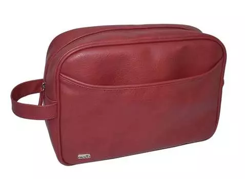 Косметичка с большой ручкой, бордовая., Reed