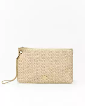 Косметичка с кольцом из рафии Sfera, цвет Crudo