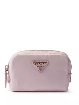 Косметичка с логотипом-треугольником Prada, розовый