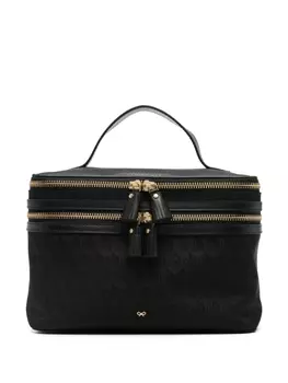 Косметичка с жаккардовым логотипом Anya Hindmarch, черный