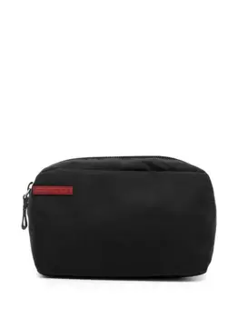Косметичка Sport с нашивкой-логотипом Prada, черный