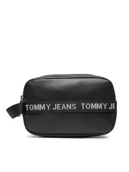 Косметичка Tjm Essential Leather Washbag Tommy Jeans, черный