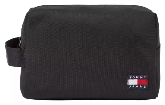 Косметичка Tommy Jeans "TJM ESS DAILY NYLON WASHBAG", косметичка, косметичка, косметичка, косметичка из переработанных материалов, черный