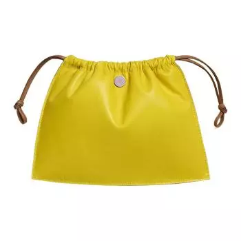 Косметички-клатчи Pilo Milo из телячьей кожи Swift Lambskin, женские, лимонного цвета HERMES