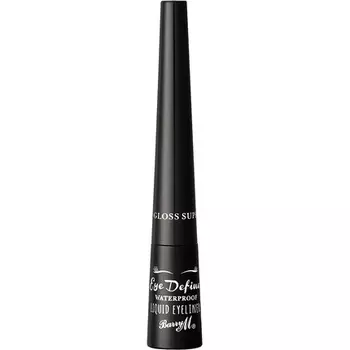 Косметика Eye Define Стойкая жидкая подводка для глаз Super Gloss Black Barry M