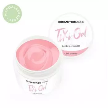 Косметика Zone Строительный гель с жидкостью памяти Light Coral UV LED Coral Balance 50мл, Cosmetics Zone