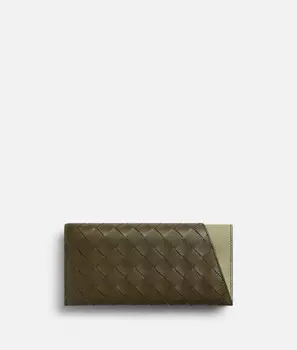 Косой длинный кошелек Intrecciato Bottega Veneta