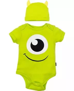 Косплей детское боди и шапка, комплект от новорожденных до младенческих размеров Disney, зеленый