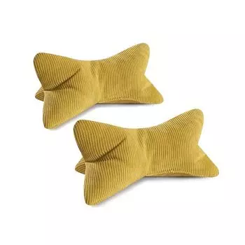 Кости для чтения магмы INGA, набор из 2 шт., имитация шнура, цвет желтый, 42 см x 22 см, эргономичная форма для поддержки шеи или поясницы, гибкая подставка для книг Magma - Heimtex