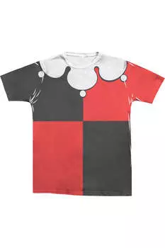 Костюм Бэтмена Квинна для взрослых, футболка с коротким рукавом из полиэстера/хлопка Gildan, белый