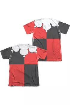 Костюм Бэтмена Квинна (принт спереди/сзади) для взрослых, футболка с коротким рукавом из полиэстера/хлопка Gildan, белый