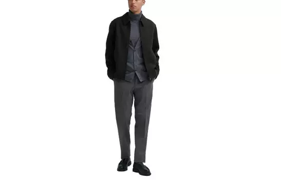 Костюм Брюки Мужские Темно-Серые Uniqlo, темно-серый