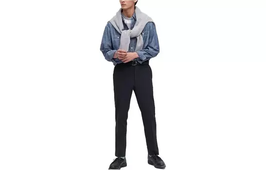 Костюм Брюки Мужские Темно-Синие Uniqlo, темно-синий
