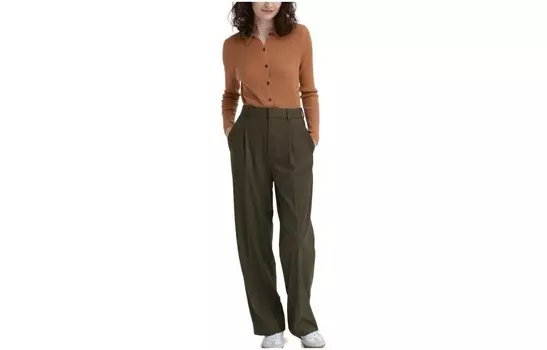 Костюм Брюки Женские Оливковые Uniqlo