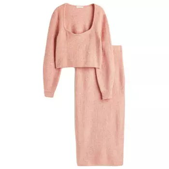 Костюм для беременных H&amp;M Mama Rib-knit, 2 предмета, розовый