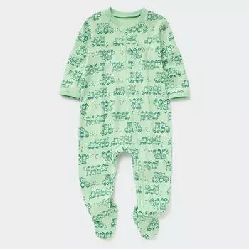 Костюм для новорожденных Uniqlo Long Sleeved One Piece, зеленый
