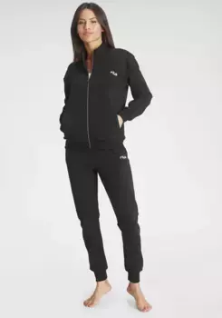 Костюм для отдыха Fila (2 шт., 1 шт.), с логотипом бренда на груди, черный