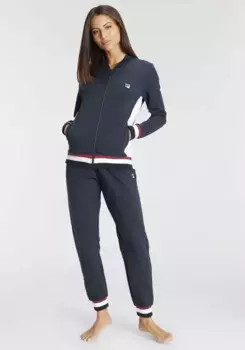 Костюм для отдыха Fila (2 шт., 1 шт.), с полосатыми манжетами в рубчик, белый