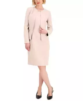 Костюм-двойка без воротника, Regular & Petite Le Suit, розовый
