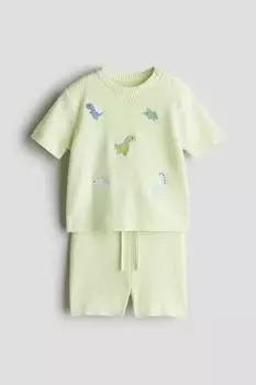 Костюм-Двойка из структурированного хлопка. H&M, мультиколор