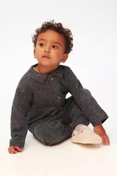 Костюм двойка с кардиганом и брюками H&M, серый