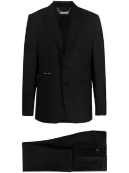 Костюм-двойка с однобортным пиджаком Philipp Plein, черный