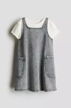 Костюм-Двойка с платьем и рубашкой H&M, мультиколор