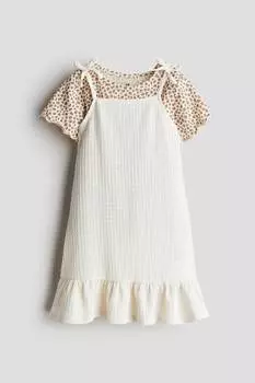 Костюм-Двойка с рубашкой и платьем H&M, мультиколор