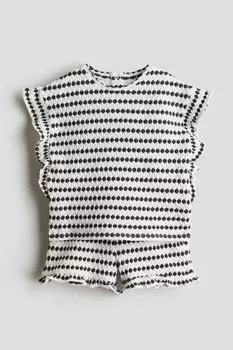 Костюм-Двойка с рубашкой и шортами H&M, белый