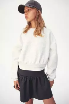 Костюм двойка состоящий из толстовки и юбки H&M, серый