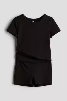 Костюм-Двойка: топ и шорты H&M, черный