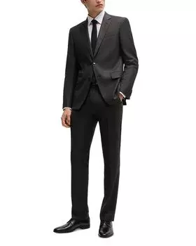 Костюм H-Huge Weave Textured Wool Slim Fit BOSS, зеленый