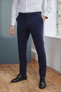 Костюм и брюки Tollegno из шерсти в клетку Signature Next, синий