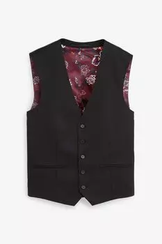 Костюм из 100% шерсти жилет Next, черный