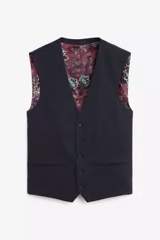 Костюм из 100% шерсти жилет Next, синий