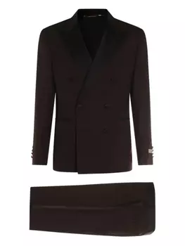 Костюм из шерсти Canali, коричневый