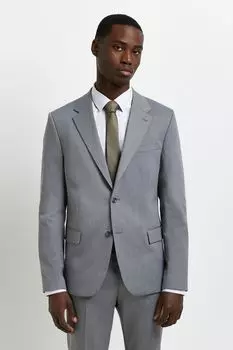 Костюм из скинни из твила: пиджак River Island, серый