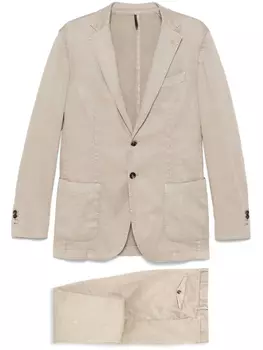 Костюм из твила Dell'oglio, нейтральный