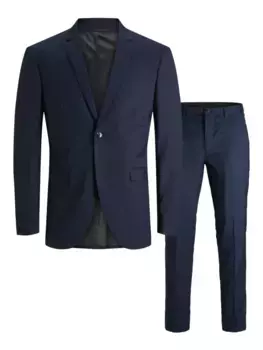 Костюм Jack & Jones "JPRCOSTA SUIT", очень узкий, с зазубренными лацканами, синий