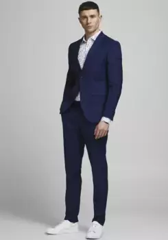 Костюм Jack & Jones "JPRFRANCO SUIT NOOS", облегающий крой, синий