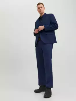 Костюм Jack & Jones PlusSize "JPRFRANCO SUIT NOOS PLS" (2 предмета), облегающий крой, синий