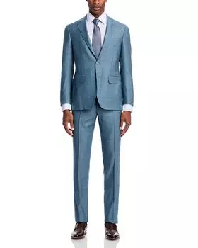 Костюм Kei Sharkskin Regular Fit Canali, синий