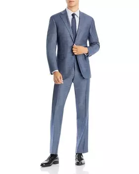 Костюм классического кроя Canali Siena Sharkskin, синий