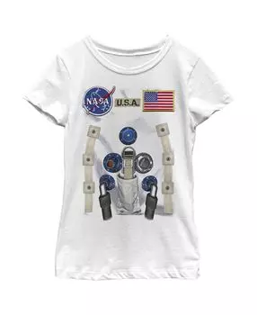 Костюм космонавта США для девочек, детская футболка NASA