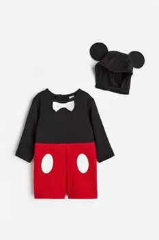 Костюм Микки Мауса из двух частей H&amp;M, черный/микки маус