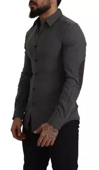 Костюм Национальная хлопковая повседневная мужская рубашка Costume National, серый