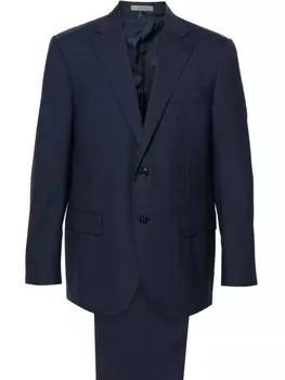 Костюм однобортный из натуральной шерсти Corneliani, синий