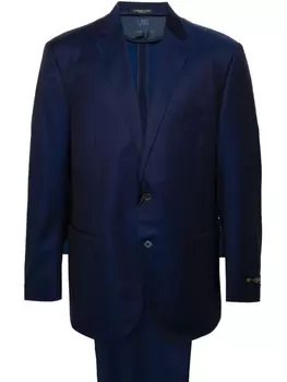 Костюм однобортный из натуральной шерсти Corneliani, синий