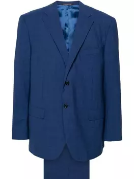 Костюм однобортный из натуральной шерсти Corneliani, синий
