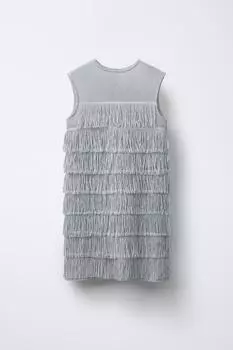 Костюм поп-звезды в платье ZARA, серебряный